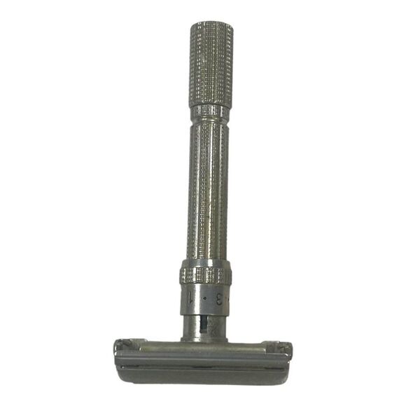 1962 Gillette Slim Adjustable Safety Razor Set Schick Super Chromium Blades Case - Picture 15 of 16